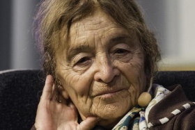 Heller Ágnes (1929–2019) a Göteborgi Könyvvásáron 2015-ben