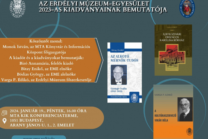 Könyvbemutató az EME 2023-ban megjelent kiadványaiból Budapesten
