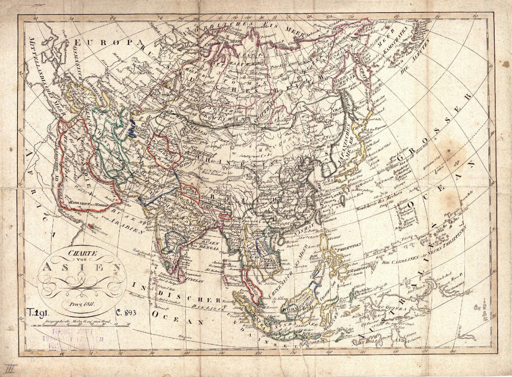 Charte von Asien. Prag. 1811.