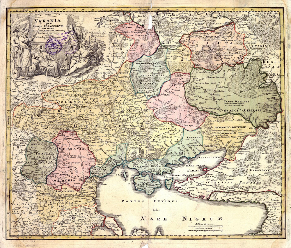 Ukraina. Szerző: Ion Baptista Homanno. Noriberg, 1782?