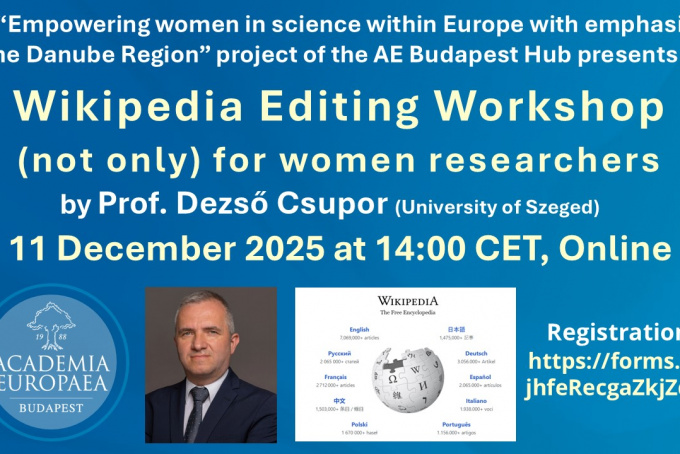 Online Wikipedia Editing Workshop to be held on 11 December, 2025 at 14:00 CET.
