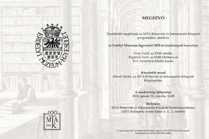 Könyvbemutató az EME 2025-ben megjelent kiadványaiból Budapesten