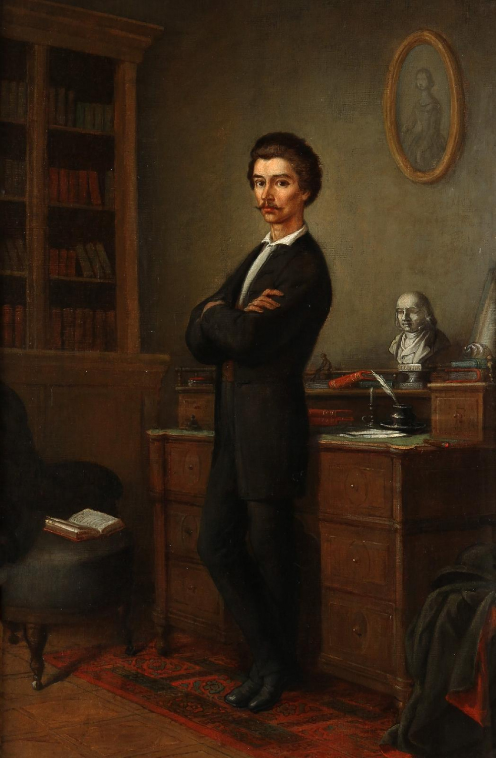 Orlai Petrich Soma: Petőfi Sándor dolgozószobájában, 1861