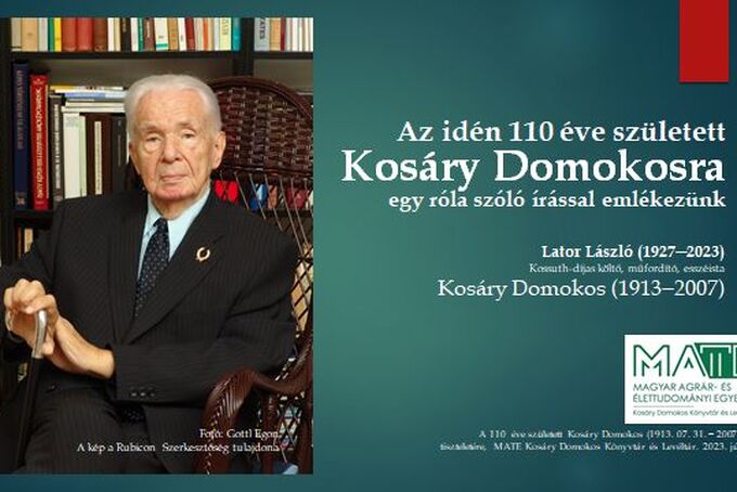 A 110 éve született Kosáry Domokos tiszteletére